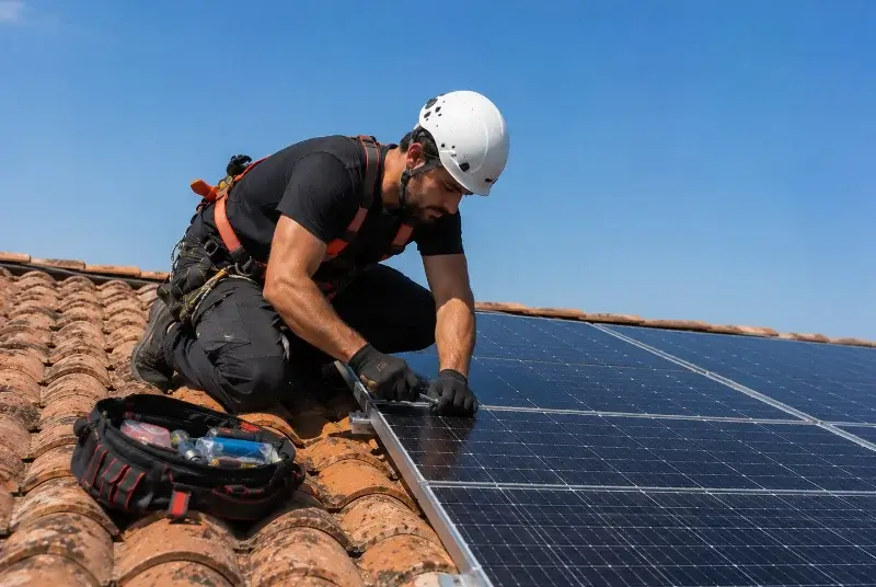Maintenance et monitoring de panneaux solaires à Saint-Gonnery